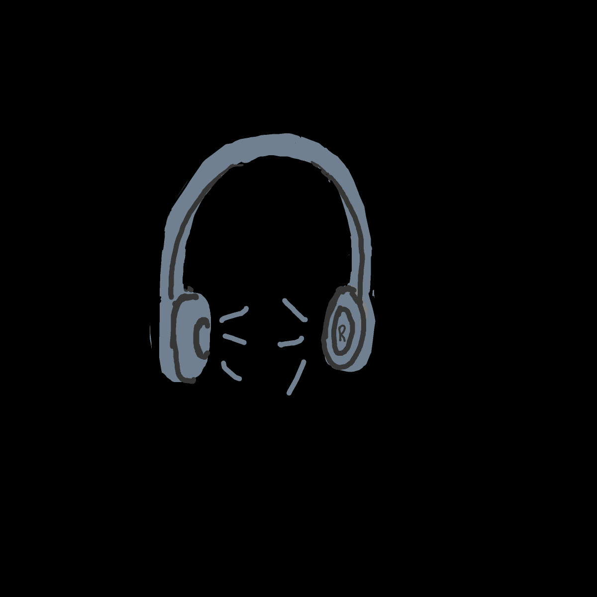 Headphones drawing by sage-brush-smith