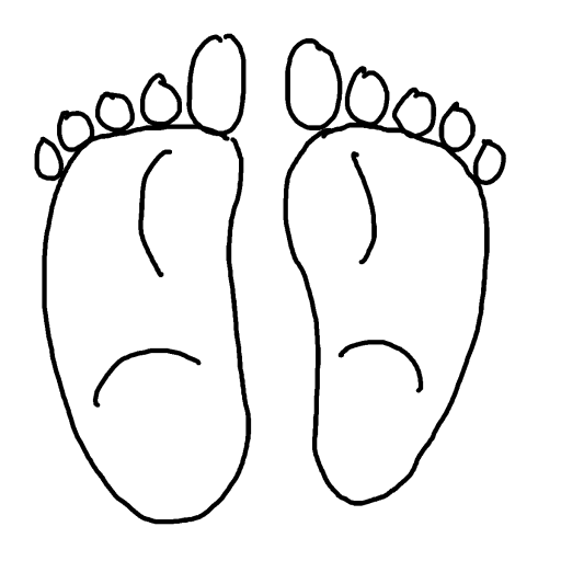Feet drawing by mushoe