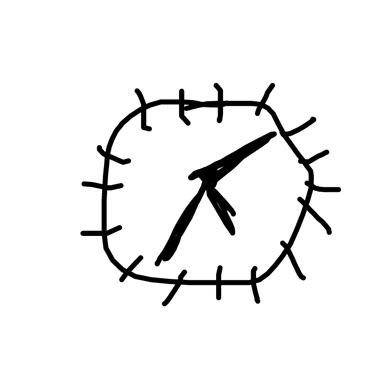 Watch drawing by butter