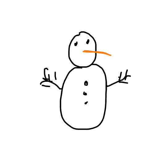 Snowman drawing by coal-star-data