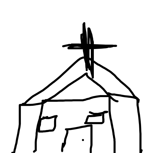 Church drawing by gamma-iron-form