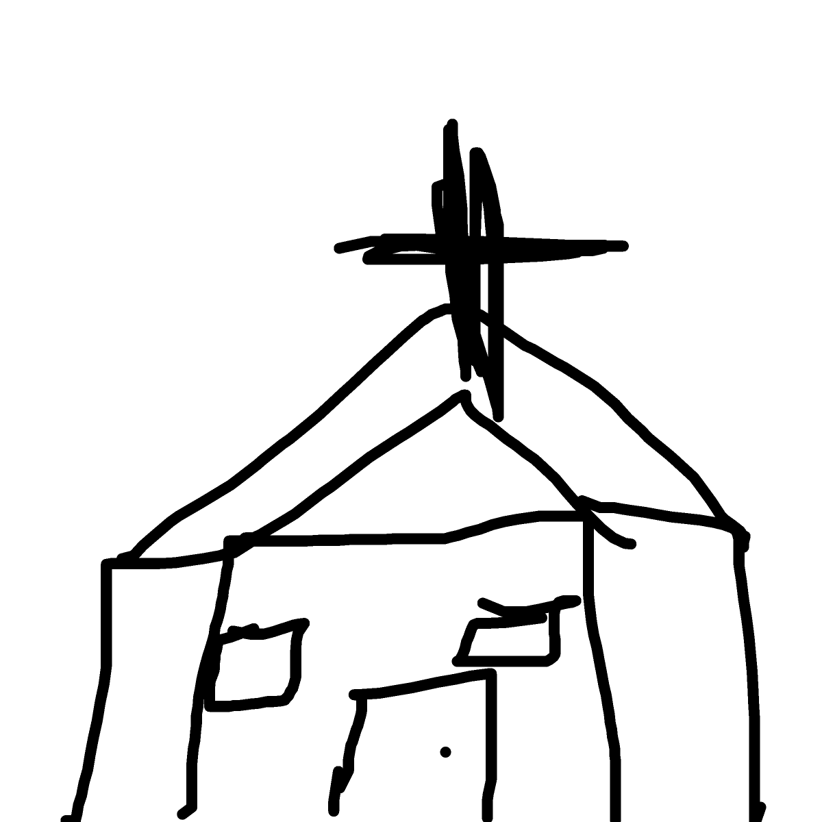 Church drawing by gamma-iron-form