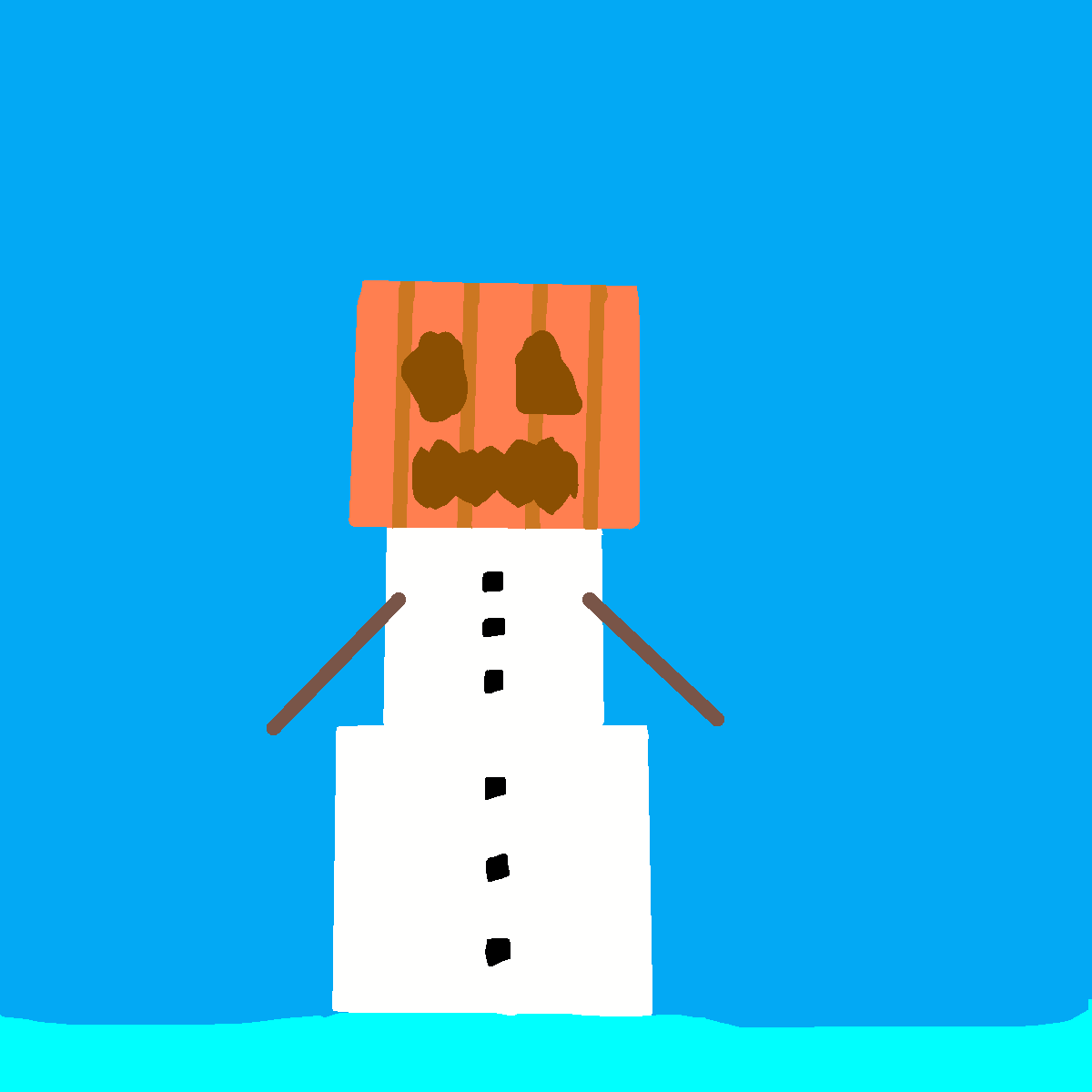 Snow Golem drawing by jashezilla