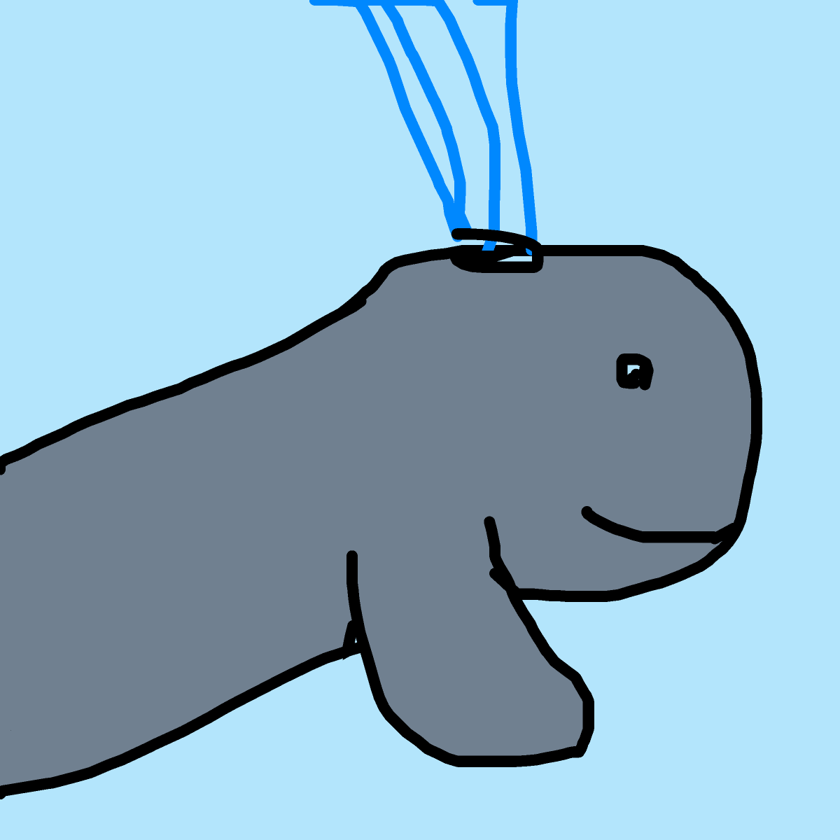 Whale drawing by dark-clear-force