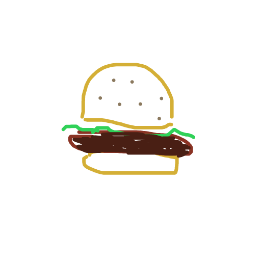 Burger drawing by moofert doofert