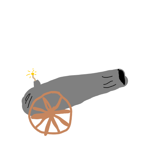 Cannon drawing by Guardianoflives