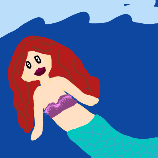 Mermaid drawing by Anna