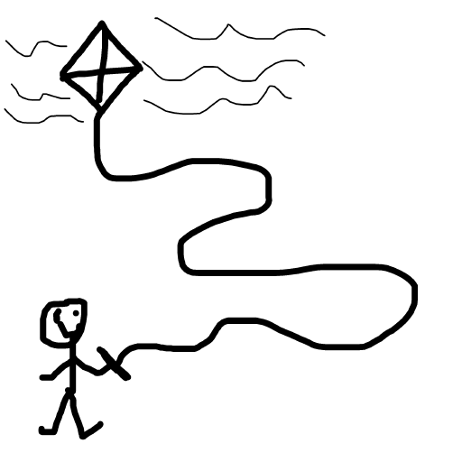 Kite drawing by mikestam195