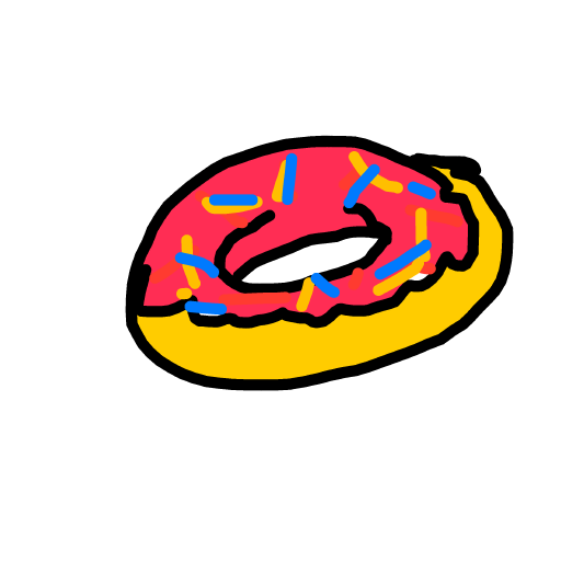 Donut drawing by jukgaa