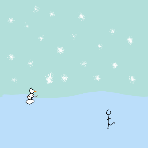 Snow drawing by Shandi