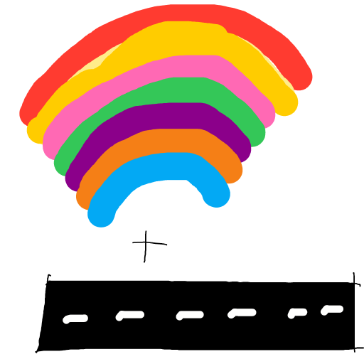 Rainbow Road drawing by mikestam195
