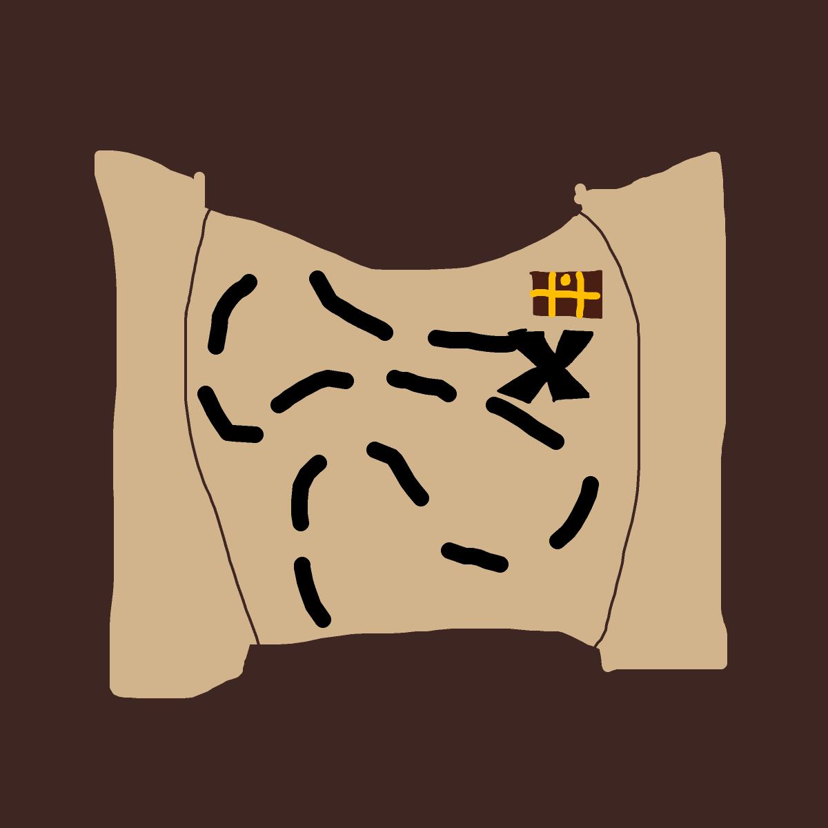 Treasure Map drawing by cyan-star-wave