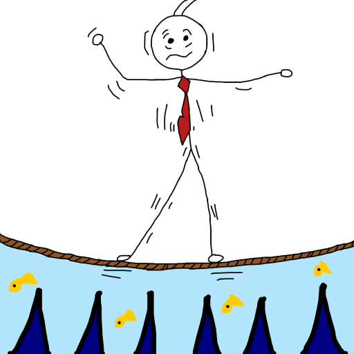 Tightrope drawing by monthra