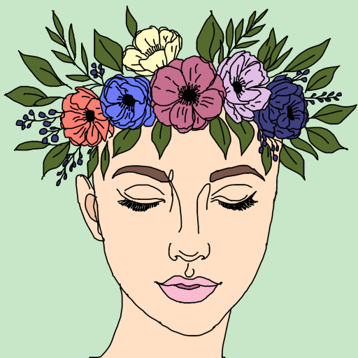 Flower Crown drawing by monthra