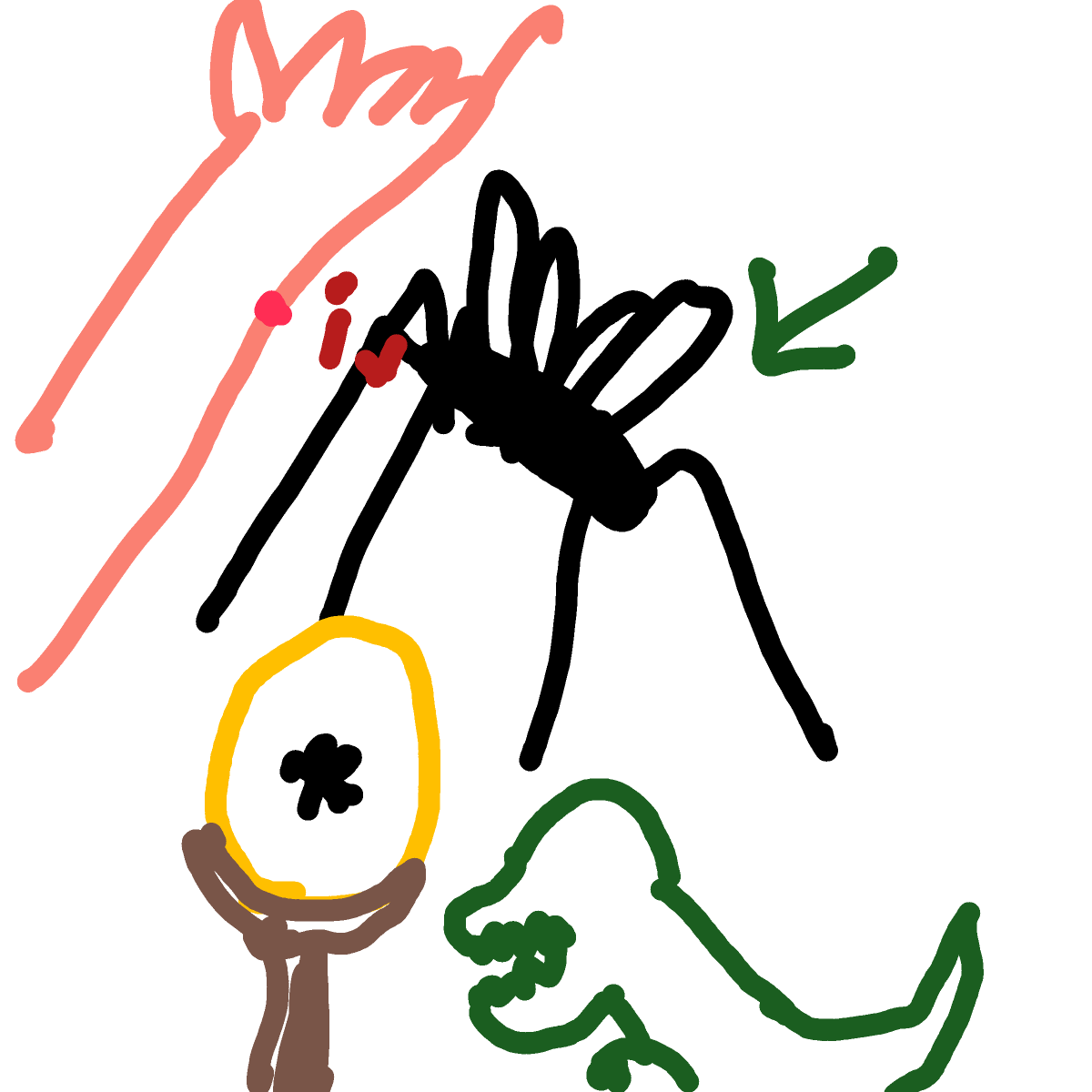 Mosquito drawing by Lee the Bee