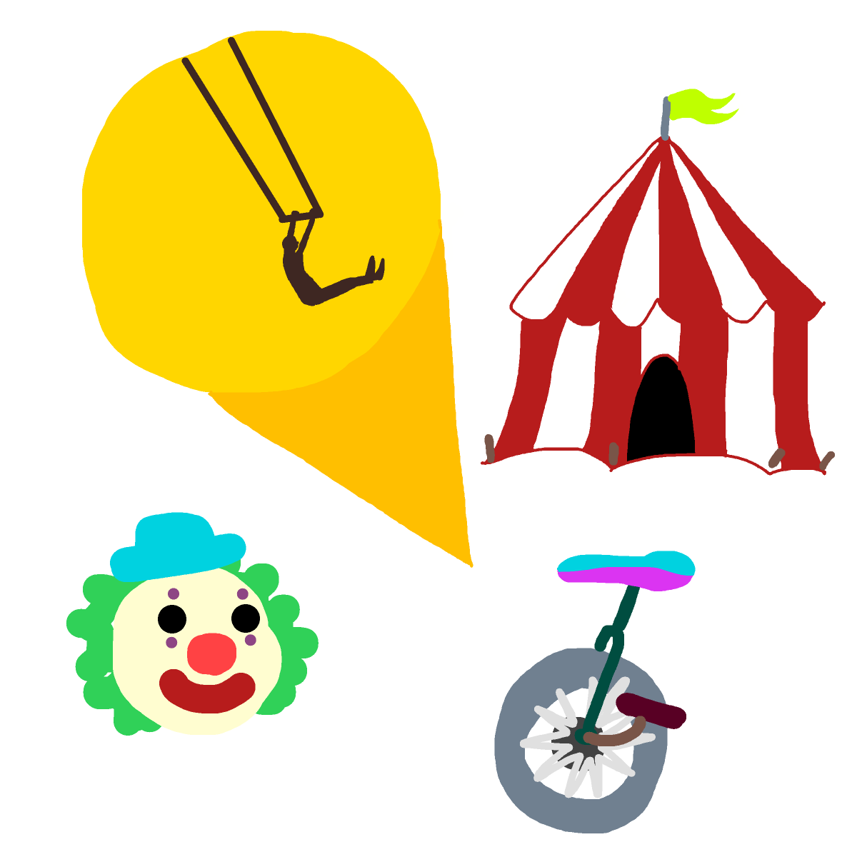 Circus drawing by koko_b_where