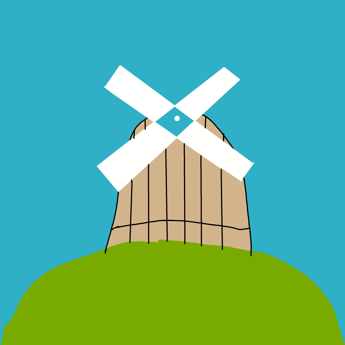 Windmill drawing by Cwis448