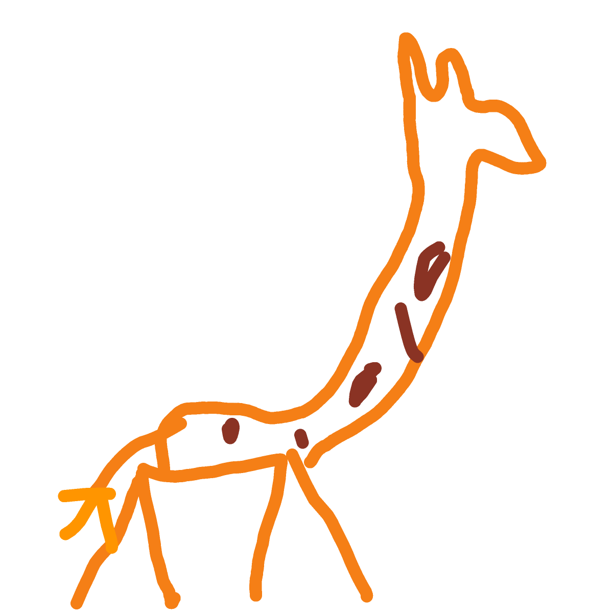Giraffe drawing by pearl-warm-king