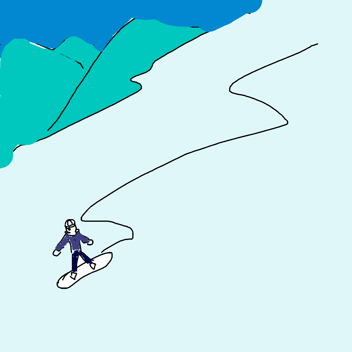 Snowboard drawing by nammy