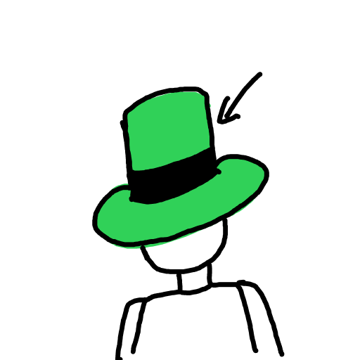 Green Hat drawing by doublem