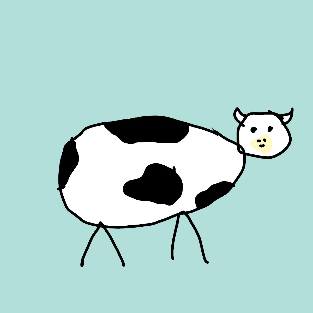 Cow drawing by Guardianoflives
