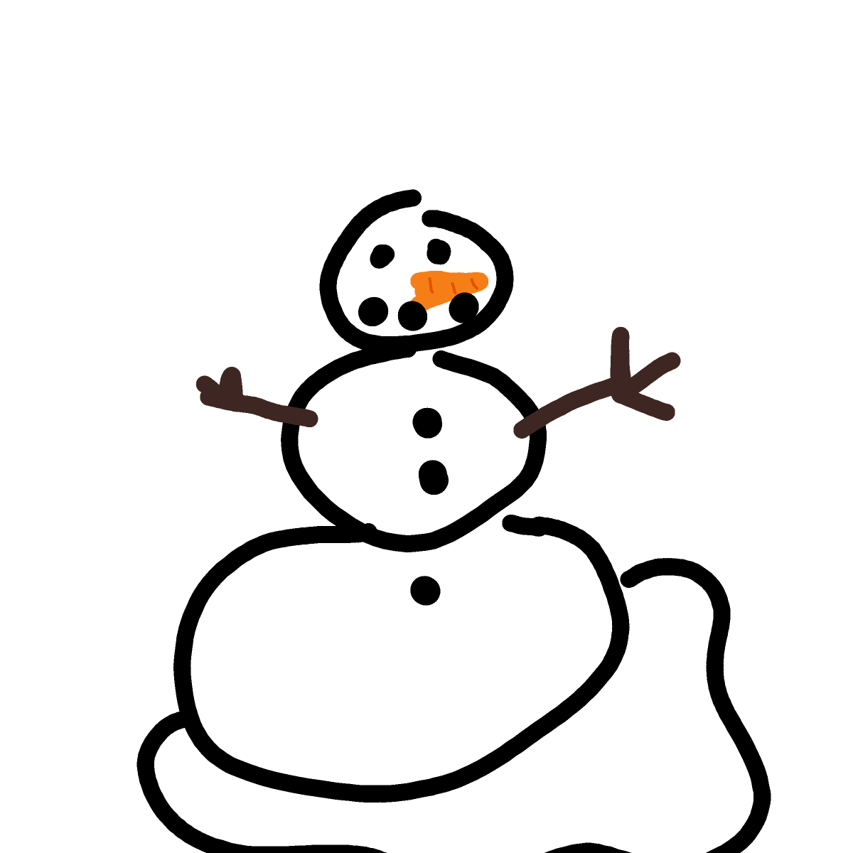 Snowman drawing by 1singular_sensation