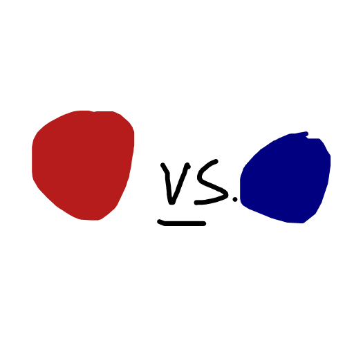 Red vs. Blue drawing by cyan-bronze-net