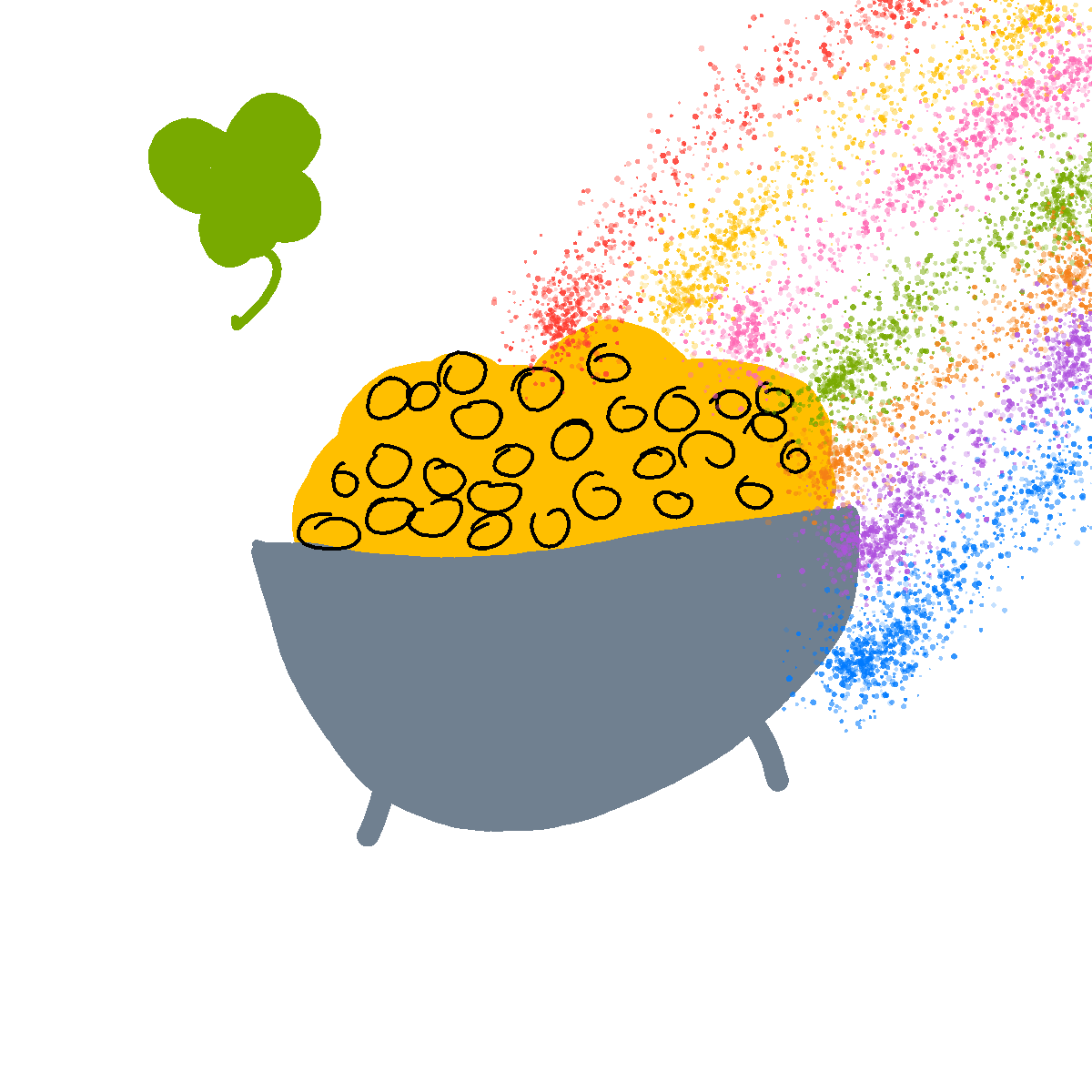 Pot of Gold drawing by conn0rr