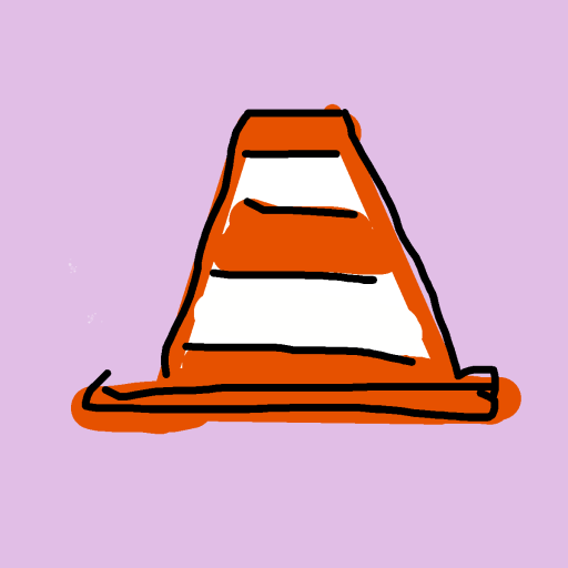 Traffic Cone drawing by ivory-happy-way