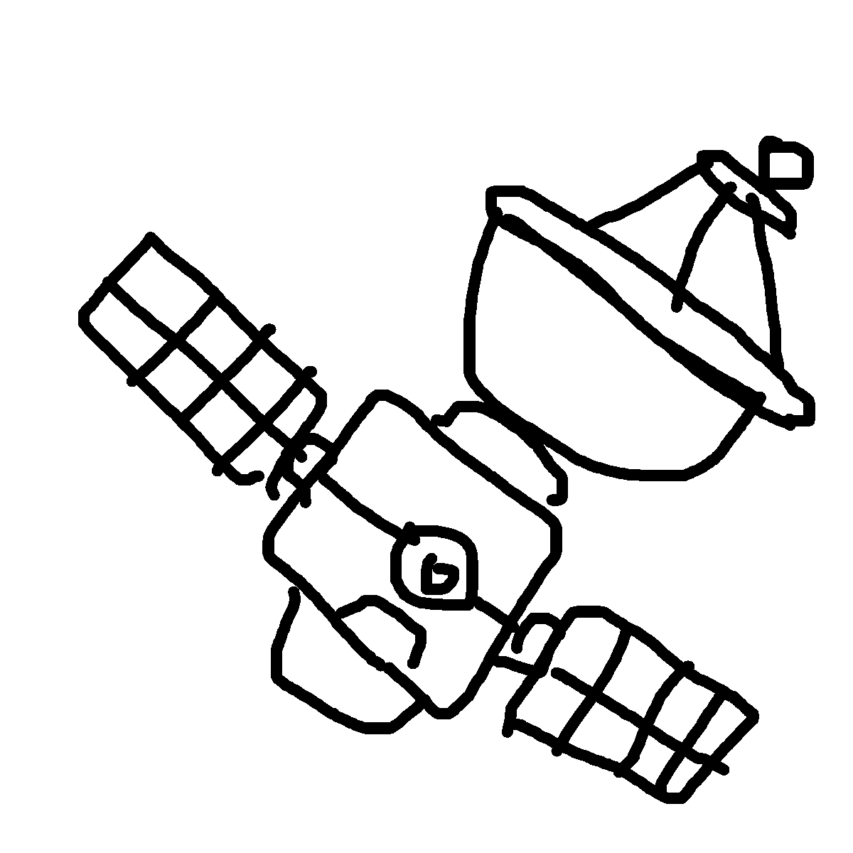 Satellite drawing by mikestam195