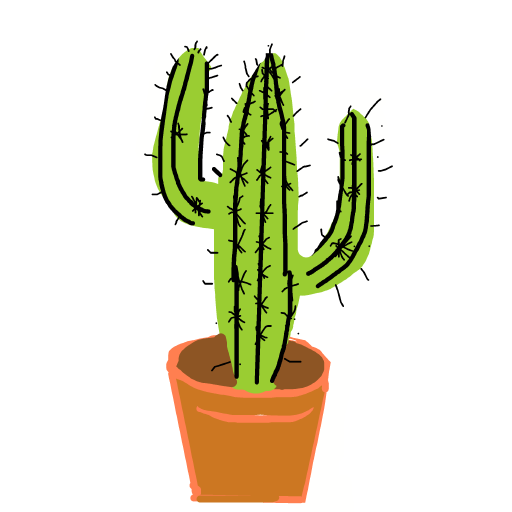 Cactus drawing by navy-fine-loom