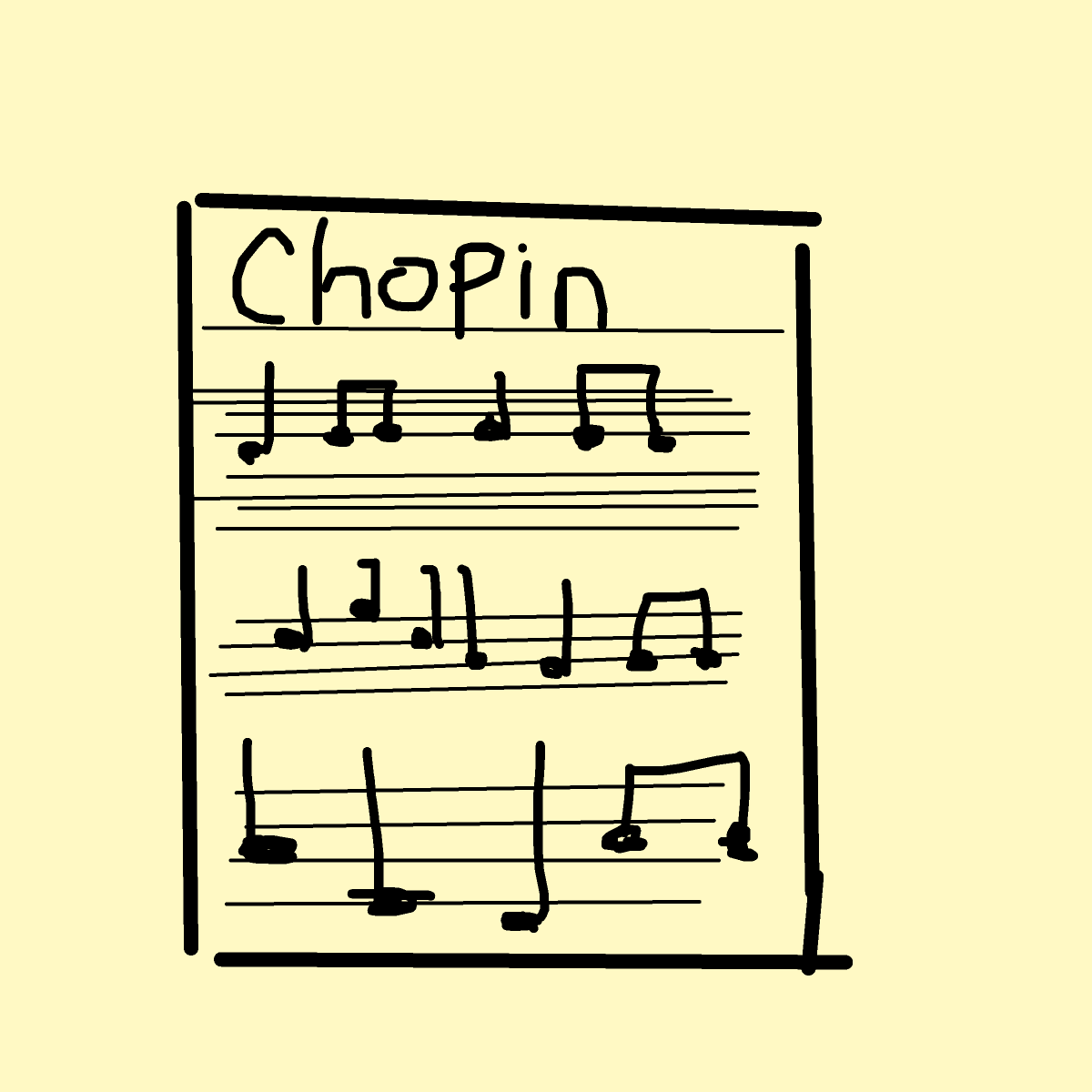 Sheet Music drawing by edge-coal-earth