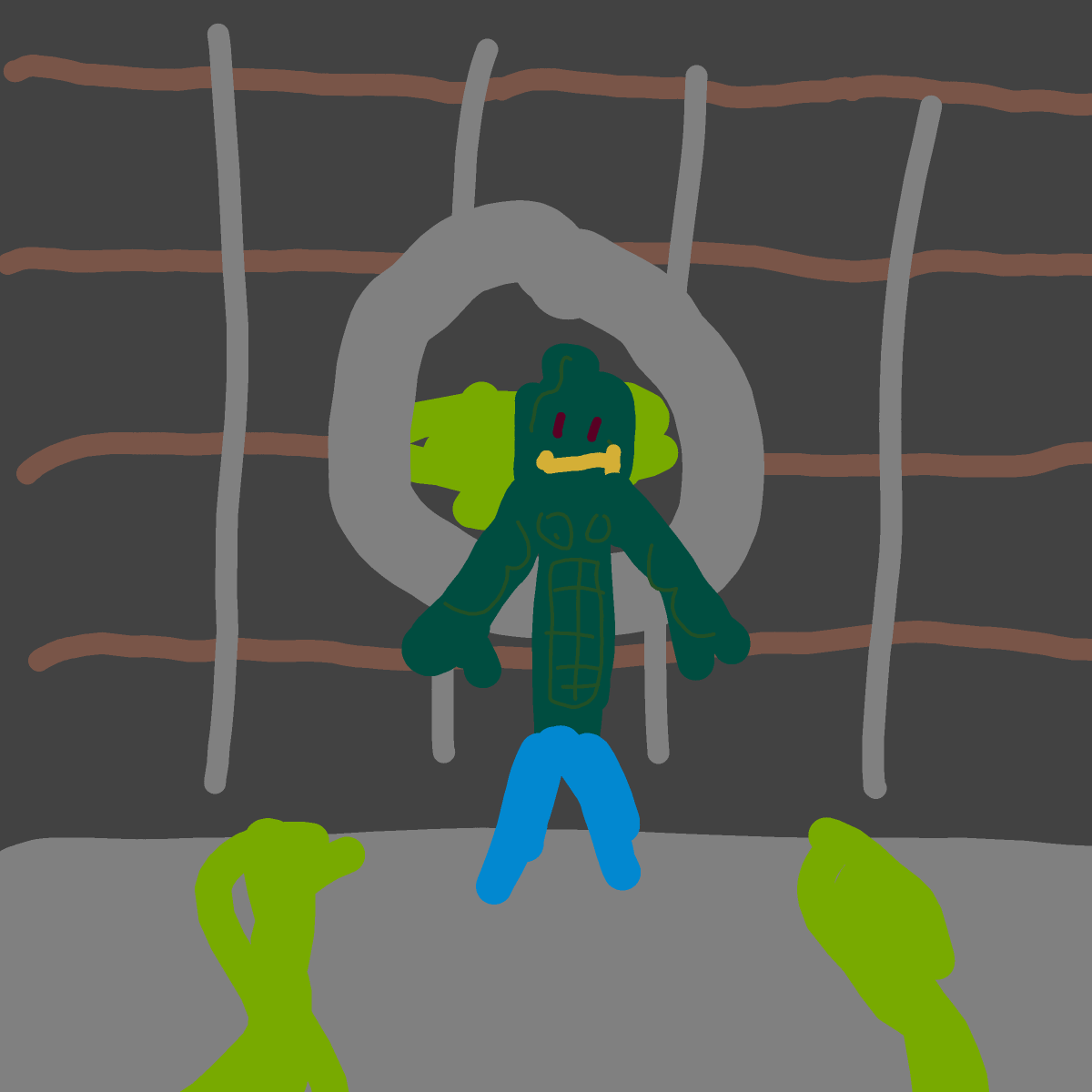Killer Croc drawing by Fih