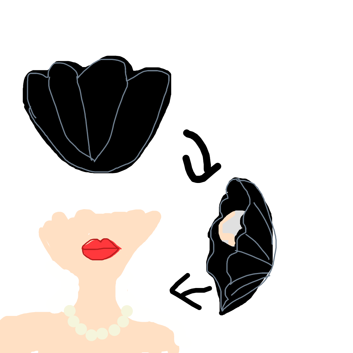 Pearl drawing by beksss