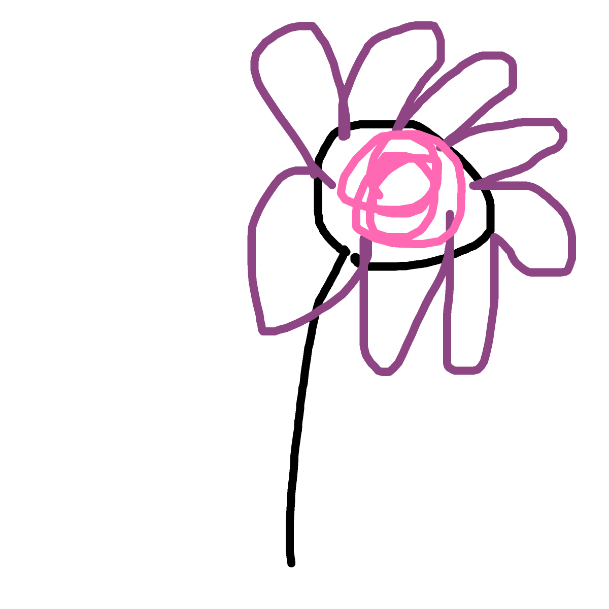 Flower drawing by cyan-bronze-net
