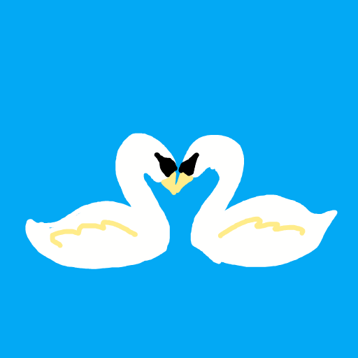 Swan drawing by doublem