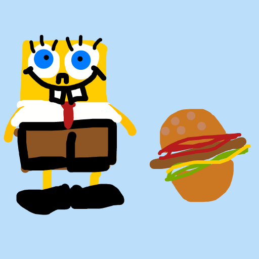 Krabby Patty drawing by last-graph-force