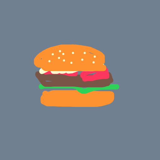Burger drawing by tromb