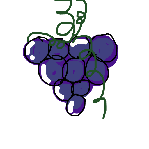 Grapes drawing by spleenonlean