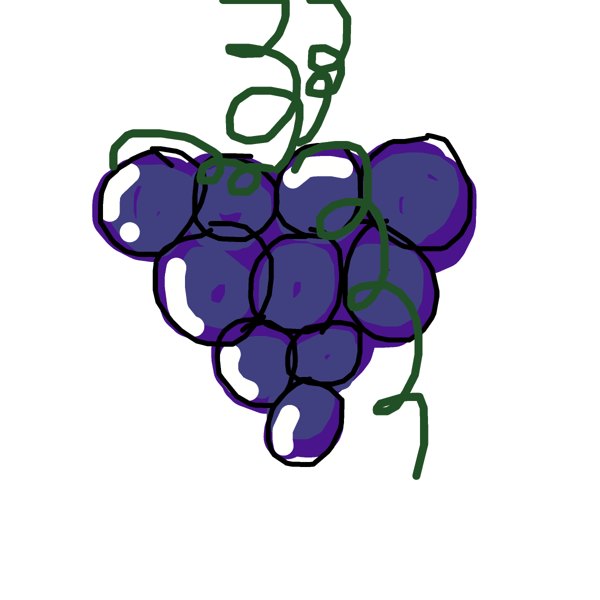 Grapes drawing by spleenonlean