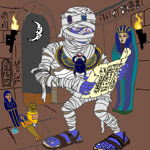 Mummy drawing by Bridgitte