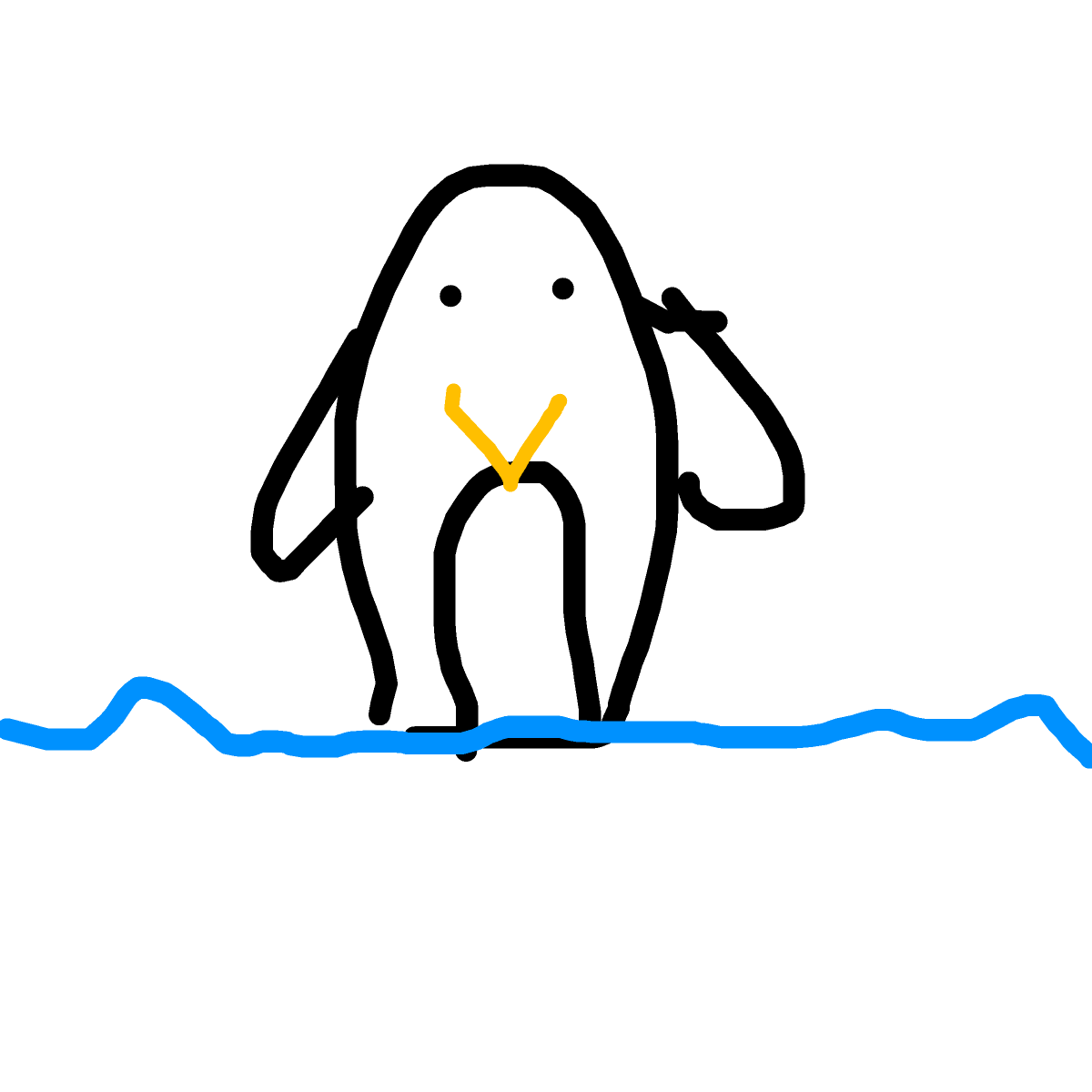 Penguin drawing by rare-dark-spire