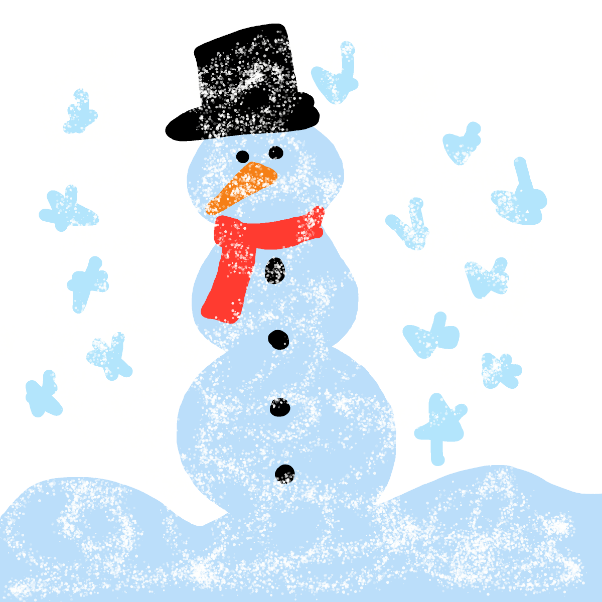 Snowman drawing by iron-wise-doodler
