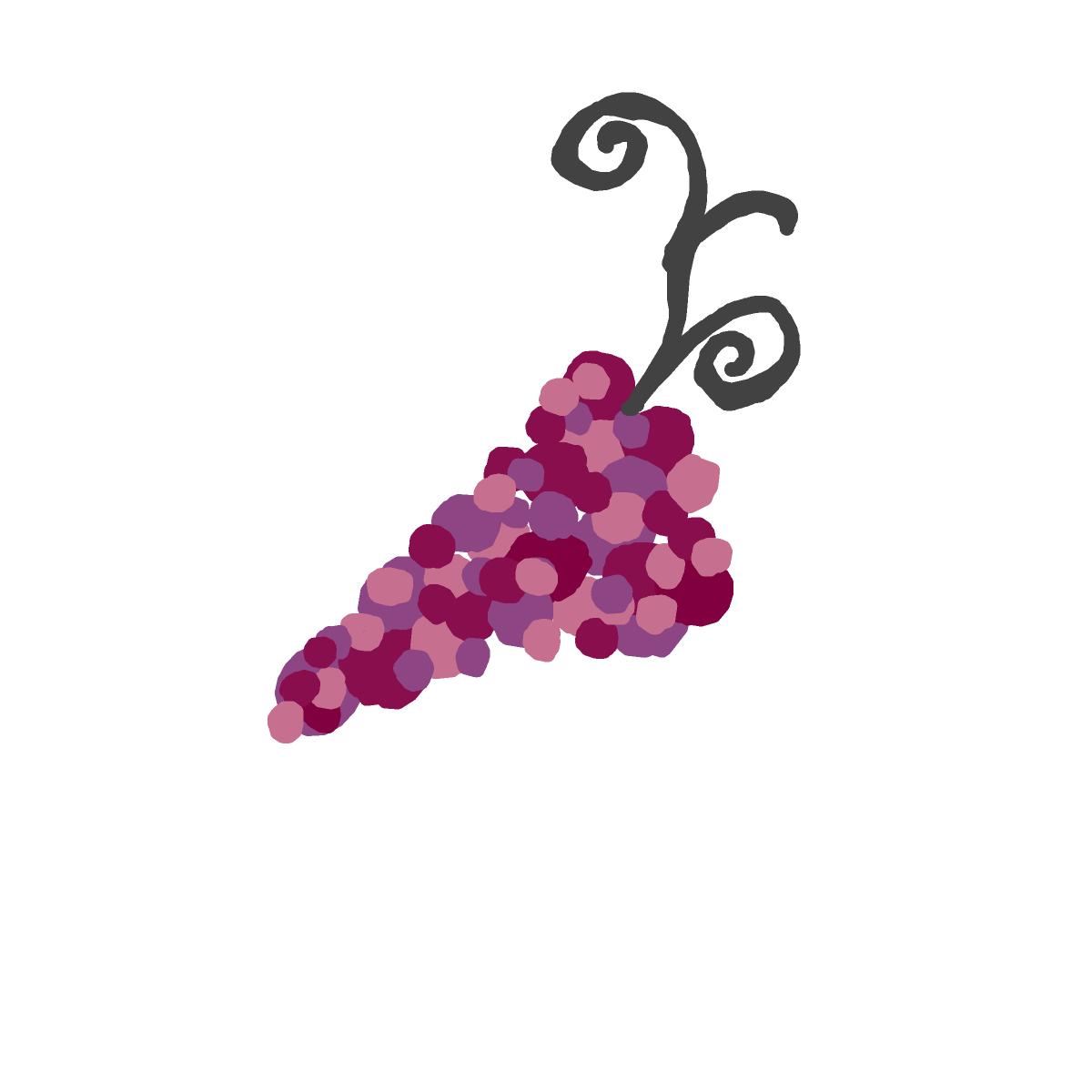 Grapes drawing by the garden goddess