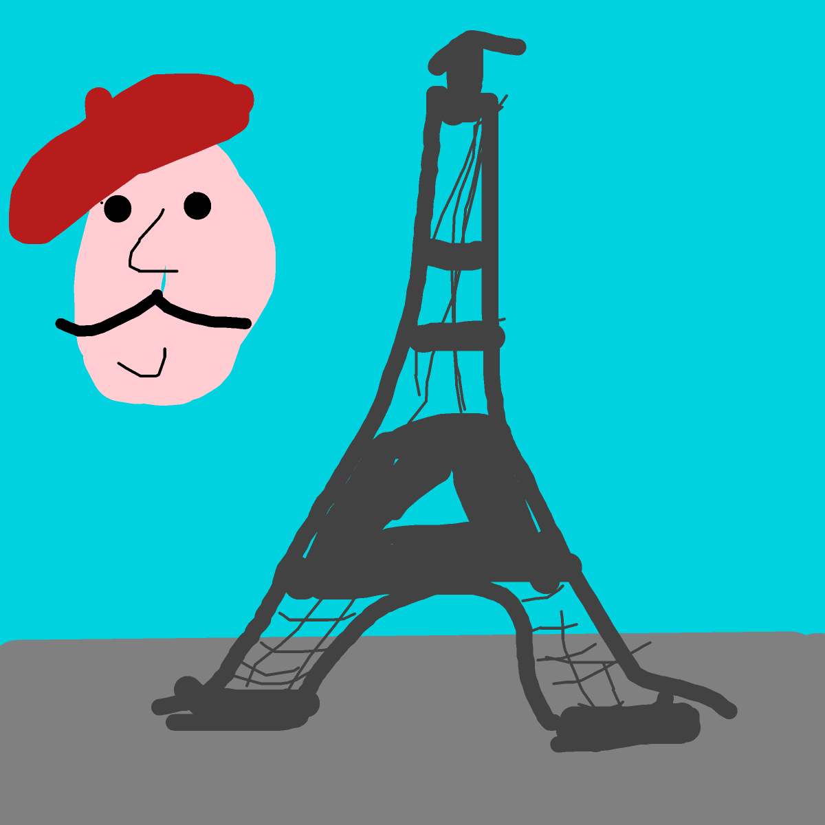Eiffel Tower drawing by nice-draw-designer