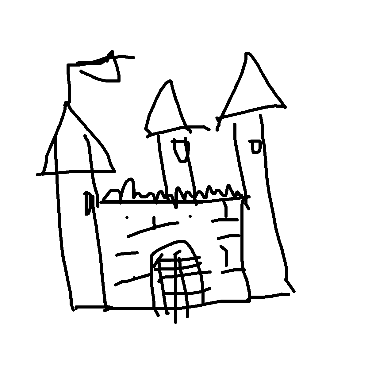 Castle drawing by fire-quick-wheel