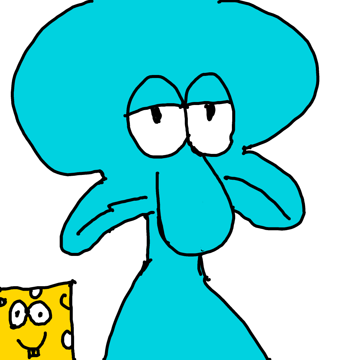 Squidward drawing by mike_eff
