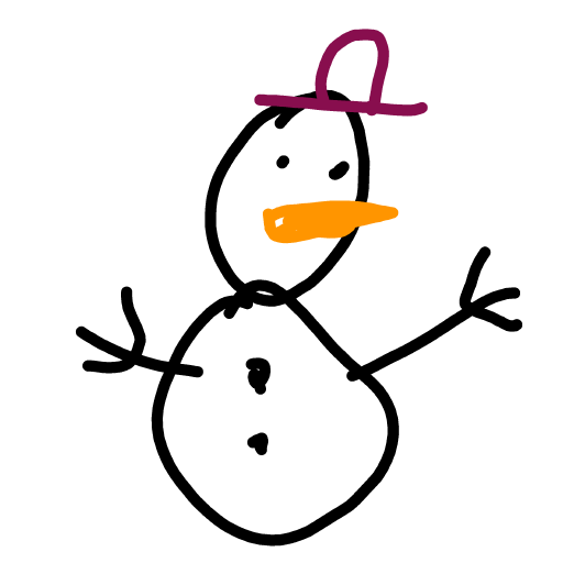 Snowman drawing by Megs