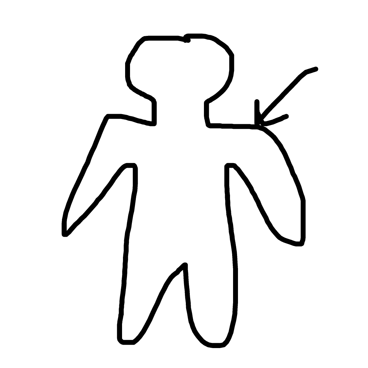 Shoulder drawing by tirza