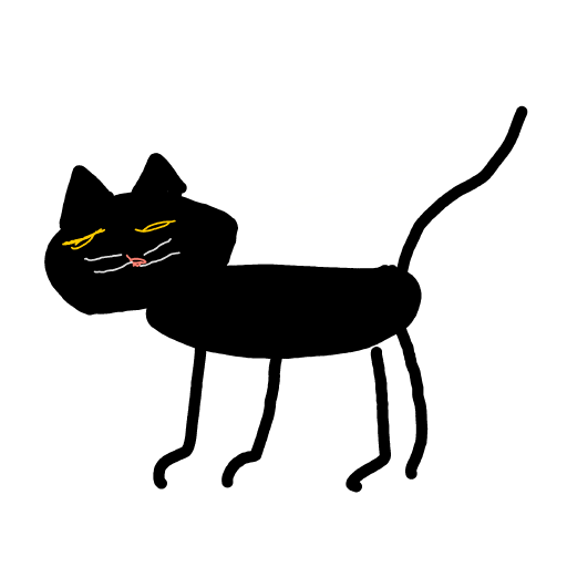 Black Cat drawing by Shandi